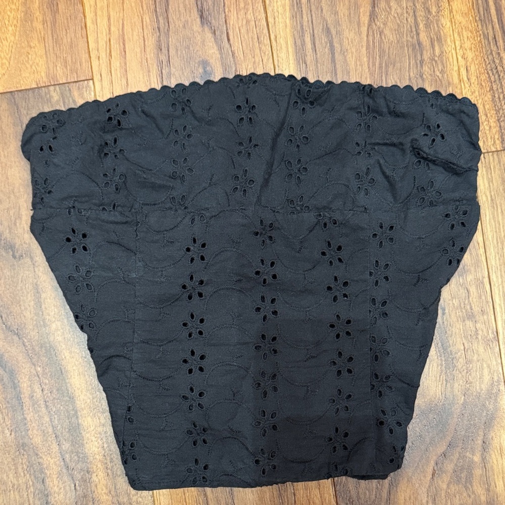 Princess Polly Black Floral Tube top -XS